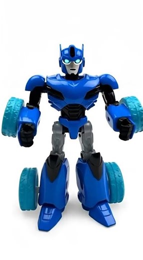 You Won’t Believe This Light Blue Monster Truck Transforms Into a Giant Robot! #Shorts 🤖