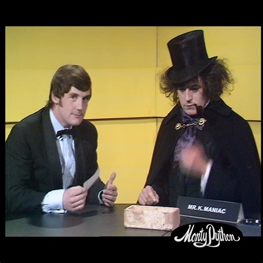 Can anyone send this brick to sleep for us?🧱 #MontyPython #FlyingCircus #InterestingPeople #Presenter #TV #Sketch #MichaelPalin #TerryJones | Monty Python