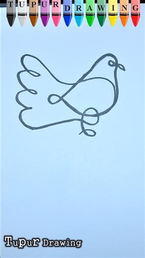 pigeon drawing by one line#drawingvideo #art #viral #easydrawing #howtodraw #trending #painting