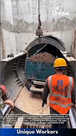 Tunnel boring machine: people operating a tunnel boring machine