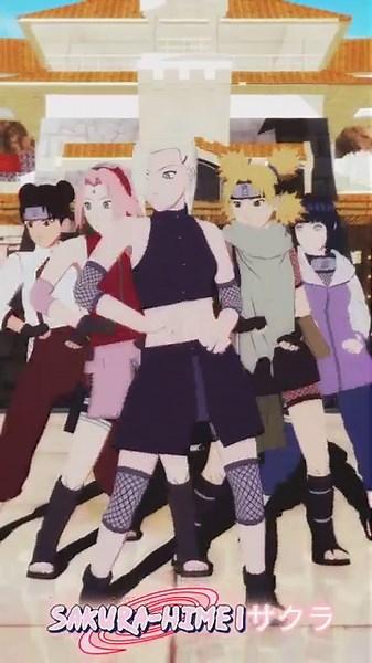 【MMDナルトNARUTO】Ela Joga na Hora Dance!Ino, Sakura, Temari, Tenten & Hinata Hyuga #mmd #naruto #shorts