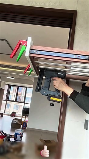 Woodworking craft for installing washing machine wooden cabinet 🪵🧺💧