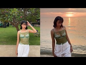 💚🧶How to crochet mesh top. Crochet easy top tutorial