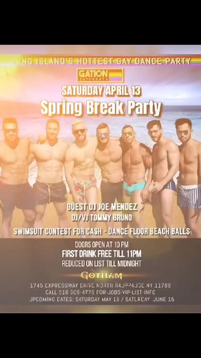 Gation Spring Break Party With Guest DJ Joe Mendez | A List Long Island | Facebook