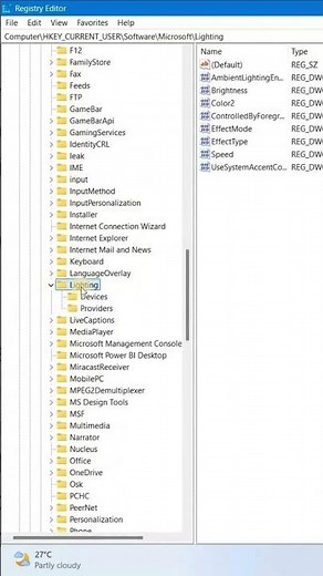 How to Turn on/off Dynamic Lighting on RGB devices in Windows 11 #tricks #windows11 #shortsviral