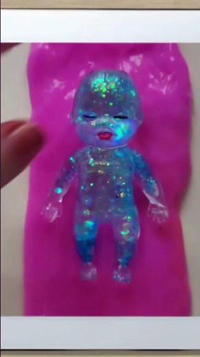 Glitter Baby Meets Pink Slime! ✨💖