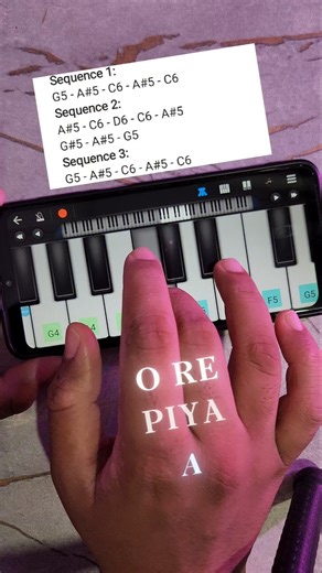 ​Ore Piya - Mobile Piano Tutorial | Easy Notes | An Musicals #anmusicals #shorts