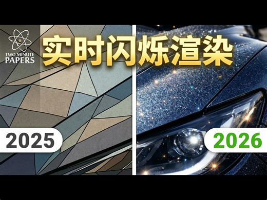 【中配】Adobe与NVIDIA新技术: 实时生成惊艳闪烁效果 - Two Minute Papers