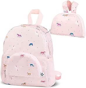 Tiny Twinkle Toddler Mini Backpack | Lightweight, Waterproof, Folds Up | Great for Travel, Daycare, Beach or Swim | Ages 2-4