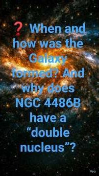 ❓ When and how was the Galaxy formed? And why does NGC 4486B have a “double nucleus”?
