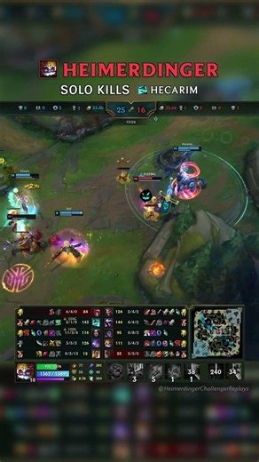 Heimerdinger SOLO KILLS Hecarim | KR Master Patch 26.14 #shorts