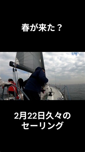 春が来た？長期メンテ明け久々のセーリング⛵ #sailing #海 #ヨット #横浜
