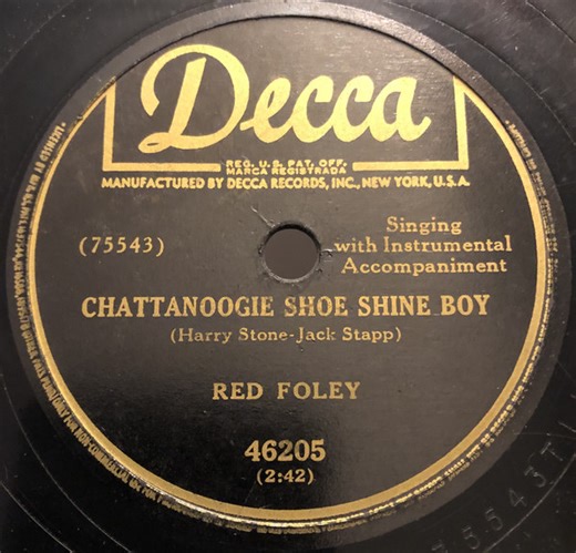 Red Foley - Chattanoogie Shoe Shine Boy / Sugarfoot Rag