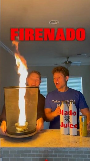 FIRE TORNADO IN A TRASH CAN 🔥🌪️ #tornado #experiment #fire