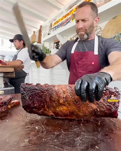 Adam Perry Lang, The King of BBQ, with Artistic Meat Cuts in Los Angeles | Mr. Taster