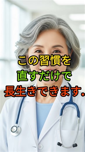 この習慣を直すだけで長生きできます