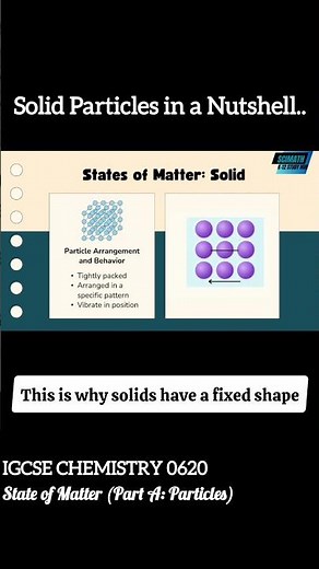 Solid Particles in a Nutshell | IGCSE Chemistry State of Matter - Particles Explained