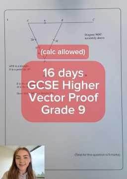 16 days to go - GCSE Higher Maths - Vector Proof - Grade 9 #gcse #maths #revision