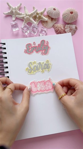 Easy Handmade Name Sticker Idea ✨