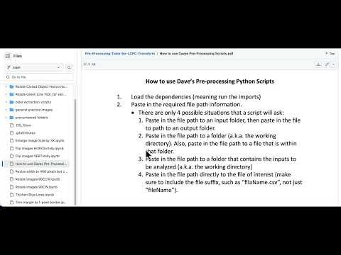 Tutorial - How to use pre-processing scripts