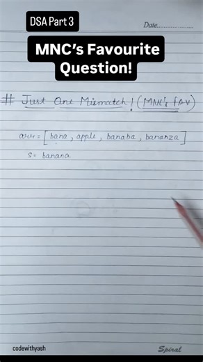 codewithyash | 🔥 MNC’s Favourite Question! One of the most asked questions in top company interviews 💼 Wanna crack product & service-based company rounds?... | Instagram