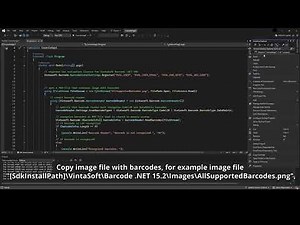 How to recognize barcodes from image in console .NET application using VintaSoft Barcode .NET SDK