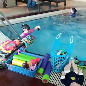 1.1M views · 25K reactions | Watching over our babies as they do their swimming lessons. Making the most of their talent to get even better! Good job babies!  | Team Kramer | Facebook