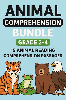 Animal Reading Comprehension Passages | Nonfiction Bundle for Grades 2–4
