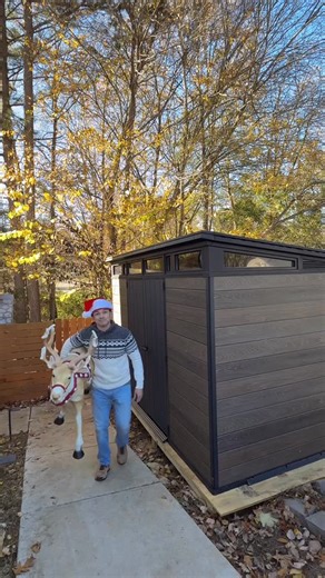 Isaac Alexander on Instagram: "I recently installed this incredible @keterofficial shed, and it has already become the perfect storage solution for all of my holiday decorations. It’s built from durable, weather-resistant resin designed to withstand the elements year-round, and the structure feels solid, secure, and thoughtfully engineered. If you’re looking for a long-lasting outdoor storage option that protects your seasonal décor and keeps everything organized, this shed is truly a game-chang