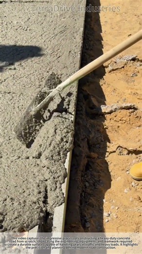 Pouring a Heavy-Duty Concrete Road From Scratch! 🧱🚚