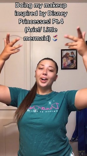 Doing my makeup inspired by disney princesses! Pt.4 (Ariel/ Little mermaid) 🧜🏻‍♀️ #ariel #littlemermaid #disney #fyp #makeupwithmel #MyBFF