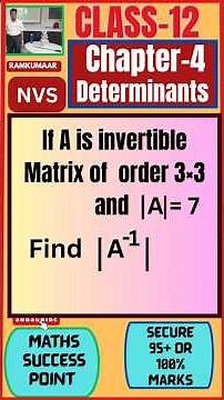 | part-4 | Class-12 | Chapter-4 | Determinants | NCERT Ex 4.5,Related Question |