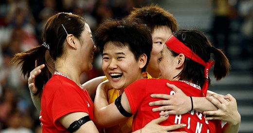 China win Olympic women's doubles for second badminton gold | New Straits Times