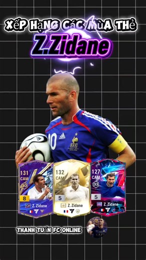 P20 | xếp hạng các mùa thẻ của Z.Zidane trong FC Online #fconline #fc26 #fo4 #fco #fcmobile #fifa
