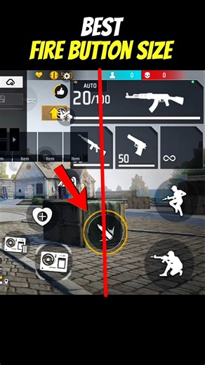 ✅⚙️Best Fire Button Size In Free Fire | Best position | #freefire #shorts