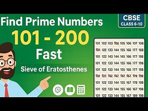 SIEVE of ERATOSTHENES Explained | Prime Numbers 101 - 200 | EASY METHOD