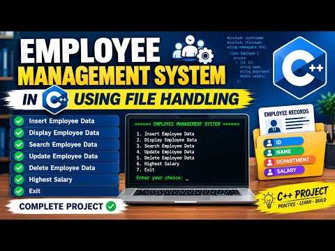 Employee Management System in C++ using File Handling | C++ Project