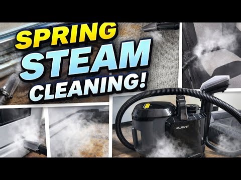 Spring Cleaning My Home With A Steam Cleaner|Deep Cleaning Motivation:UWANT Portable Carpet Cleaner