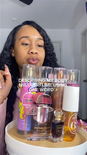 Using ONE WORD to describe bodymist🤍#bodymists #smellgood