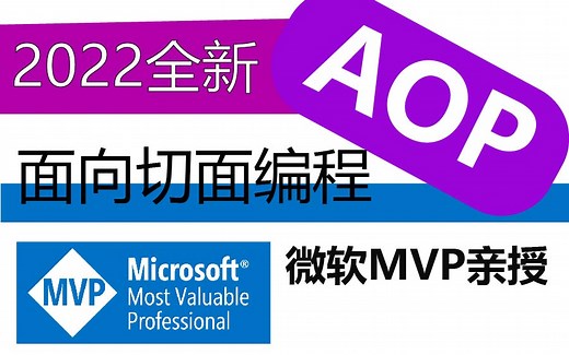 2022全新AOP项目实战教程| 面向切面编程，企业级AOP框架封装全程手写！(C#/.NETCore/.NET6/泛型/反射/特性/委托/多线程）B0844