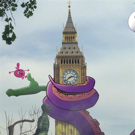 Alien animated invasion in London 👽🛸💚✨ #animationaura #makeinganime