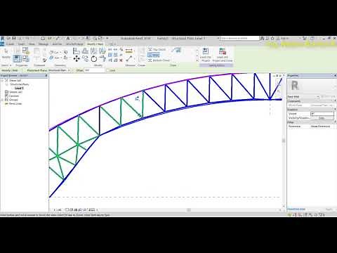 Cubierta Curva Cercha Curva en Revit