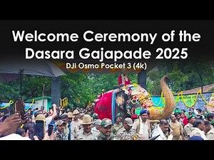 Welcome Ceremony to Dasara Gajapade 2025 🐘 | Mysuru Dasara Elephants Arrive at Mysore Palace | 4K