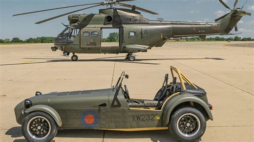 Sports car made from RAF helicopter parts to be unveiled at British GP