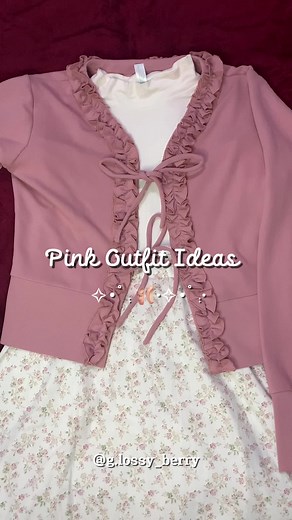 Another pink cardigan outfit 💖🌷🩰 #outfitideas #floralskirt #cardigan #wibgajian #pinkoutfit