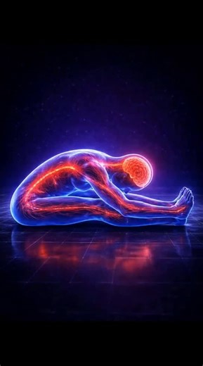 Endbackpain on Instagram: "This pose sends a powerful signal to your nervous system to slow down. As you fold forward and lengthen the spine, sensory input to the brain decreases, helping shift your body from stress mode into relaxation mode. Research shows forward folds can reduce cortisol, calm brain activity, improve circulation to the spine, and release tension stored in the lower back and hamstrings. Just a few minutes of slow breathing in this position can ease anxiety, quiet the mind, and