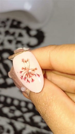 inbuilt nail art, how to do nail art ,nail art kese kre, builder gel use, dried flowers kese use kre