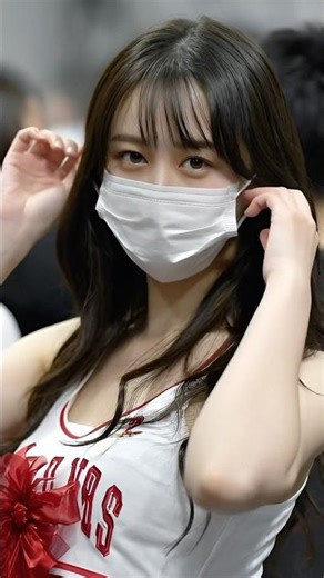 Japanese Cheerleader Unmasking 🇯🇵✨ #Shorts