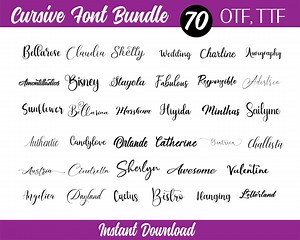 The Ultimate 70 Fonts Bundle, Cricut Writing Fonts, Script Fonts, Procreate Fonts, Monogram Fonts, Retro Fonts (TTF) (OTF) - Etsy Canada