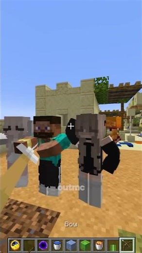 Saving Minecraft Friends By Freezing Time 🤔#shorts